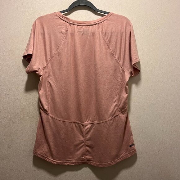 RBX Women's Performance T-Shirt XL Peach V-Neck Stretch Activewear - Picture 2 of 7
